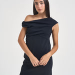 Abito donna mini in crêpe nero CARASINO107857 A30PZ99 PINKO 