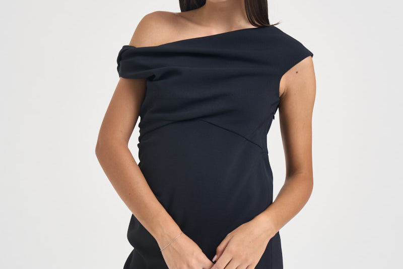 Abito donna mini in crêpe nero CARASINO107857 A30PZ99 PINKO 