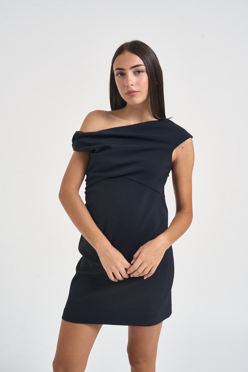 Abito donna mini in crêpe nero CARASINO107857 A30PZ99 PINKO 