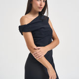Abito donna mini in crêpe nero CARASINO107857 A30PZ99 PINKO 