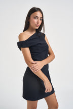Abito donna mini in crêpe nero CARASINO107857 A30PZ99 PINKO 