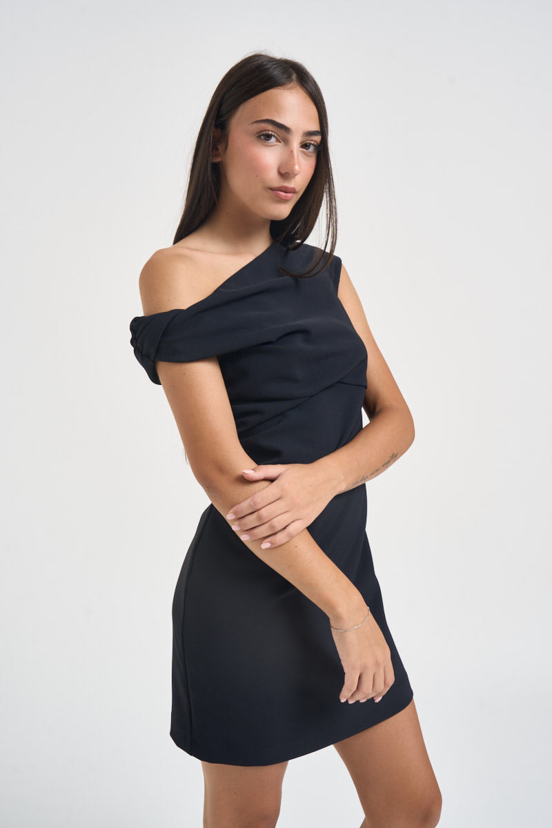 Abito donna mini in crêpe nero CARASINO107857 A30PZ99 PINKO 