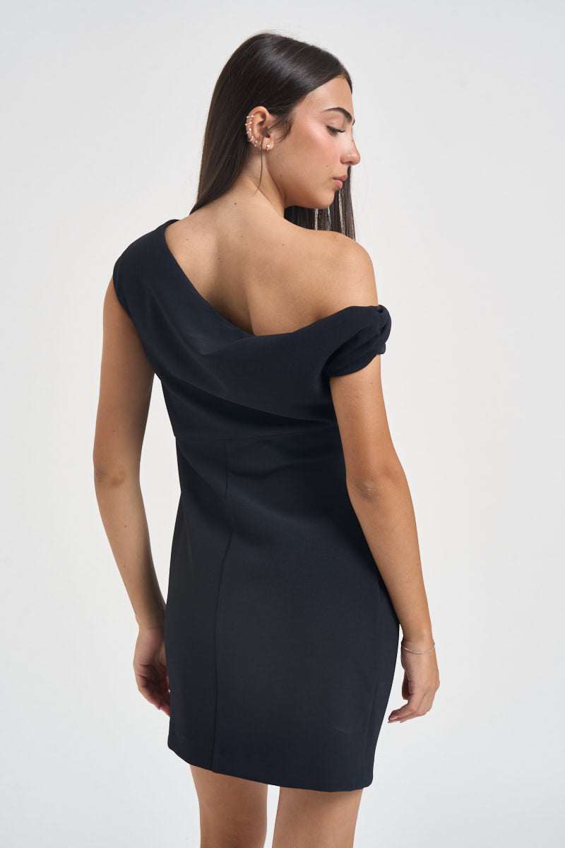 Abito donna mini in crêpe nero CARASINO107857 A30PZ99 PINKO 