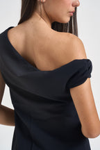 Abito donna mini in crêpe nero CARASINO107857 A30PZ99 PINKO 