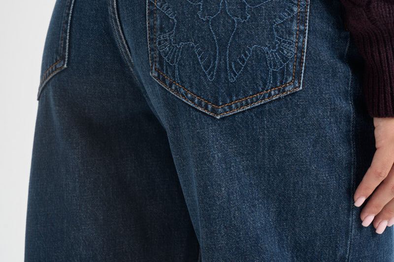 Jeans donna Carrot fit in denim blu ESTELLE103857 A3H5PJC PINKO 