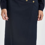 Gonna donna portafoglio midi blu navy MARZEMINO107713 A3MSG03 PINKO 