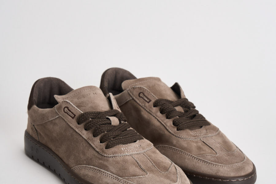 Sneakers uomo in suede taupe PH001 282TAUPE PIUMHA STUDIO 