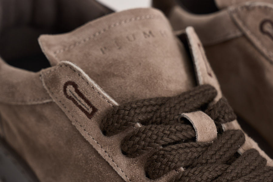 Sneakers uomo in suede taupe PH001 282TAUPE PIUMHA STUDIO 