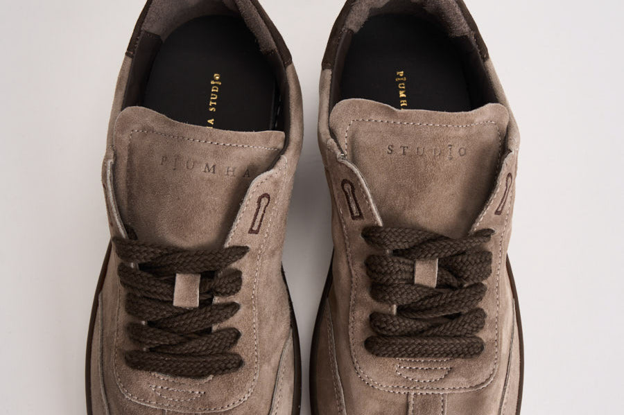 Sneakers uomo in suede taupe PH001 282TAUPE PIUMHA STUDIO 