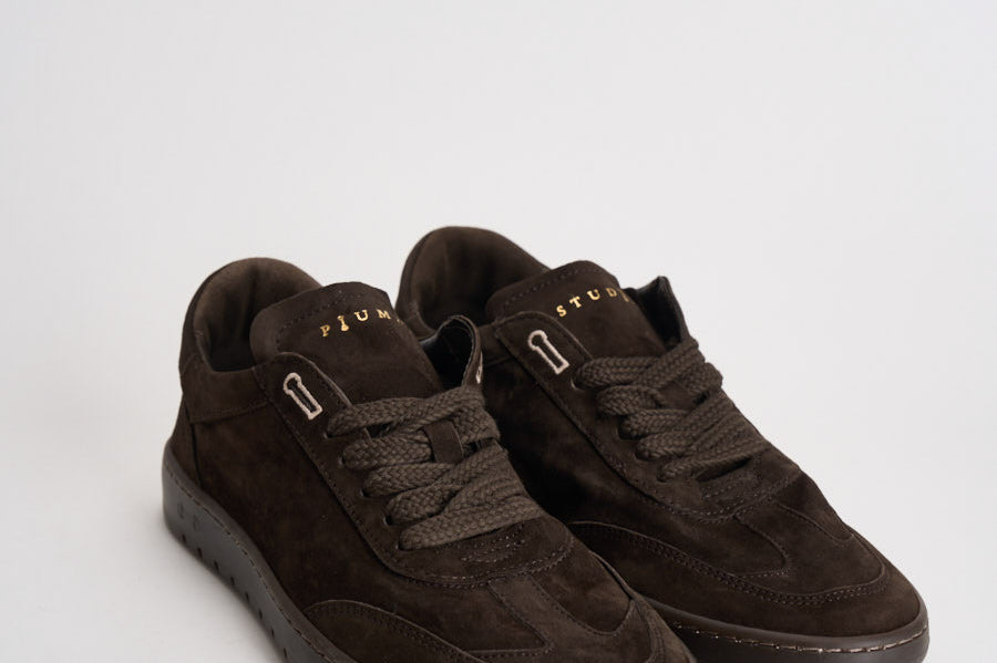 Sneakers uomo in suede marroni PH002 002LIGHTBROWN PIUMHA STUDIO 