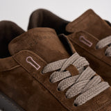 Sneakers uomo in suede marrone PH021 561BROWN PIUMHA STUDIO 