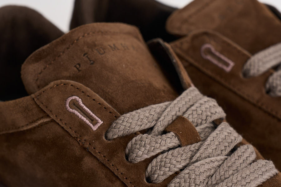 Sneakers uomo in suede marrone PH021 561BROWN PIUMHA STUDIO 