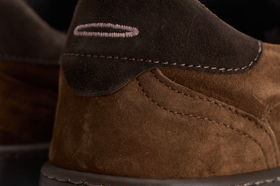 Sneakers uomo in suede marrone PH021 561BROWN PIUMHA STUDIO 