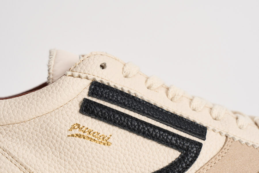 Sneakers uomo Vintage panna e nera PU101V 029 PURAAI 