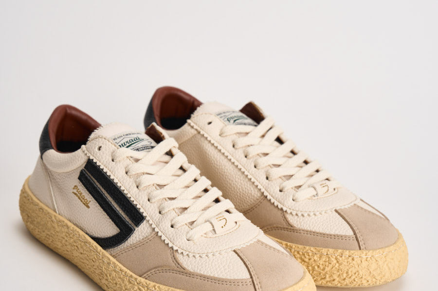 Sneakers uomo Vintage panna e nera PU101V 029 PURAAI 