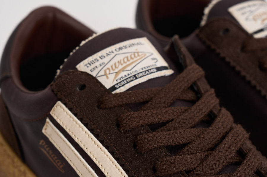 Sneakers uomo Vintage Vegan Leather marrone PU101V 074 PURAAI 