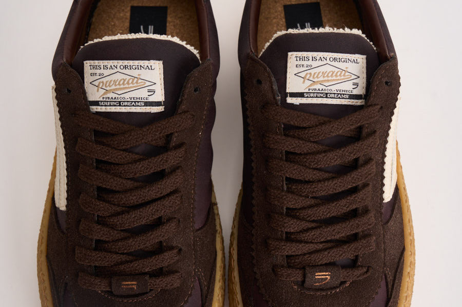 Sneakers uomo Vintage Vegan Leather marrone PU101V 074 PURAAI 