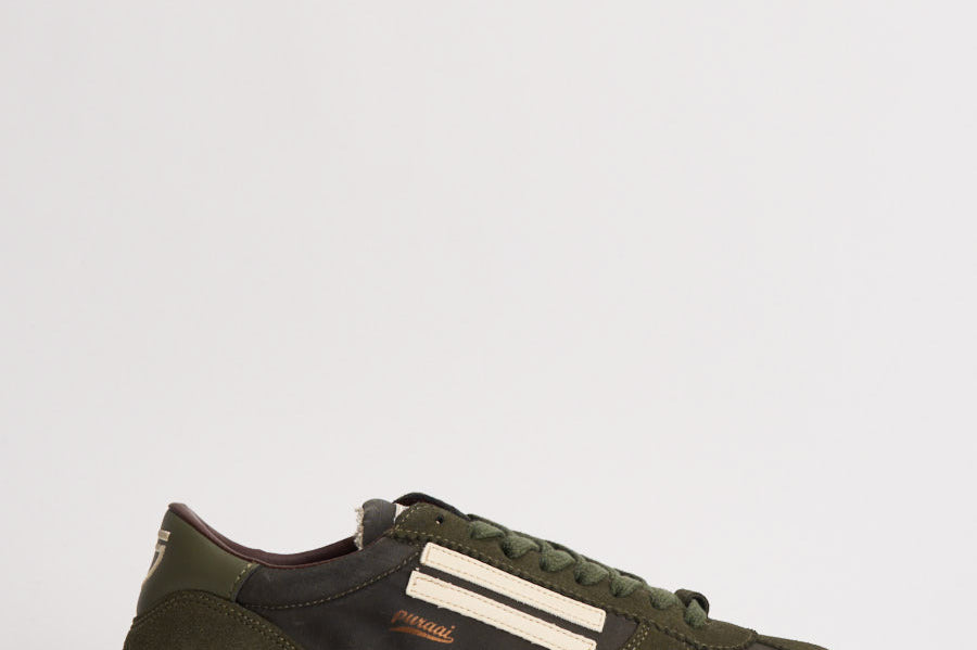 Sneakers uomo Vintage Vegan Leather verde PU101V 076 PURAAI 
