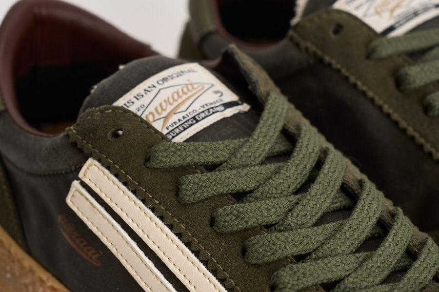 Sneakers uomo Vintage Vegan Leather verde PU101V 076 PURAAI 
