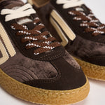 Sneakers donna Velvet marrone e giallo pastello PU601X 025 PURAAI 