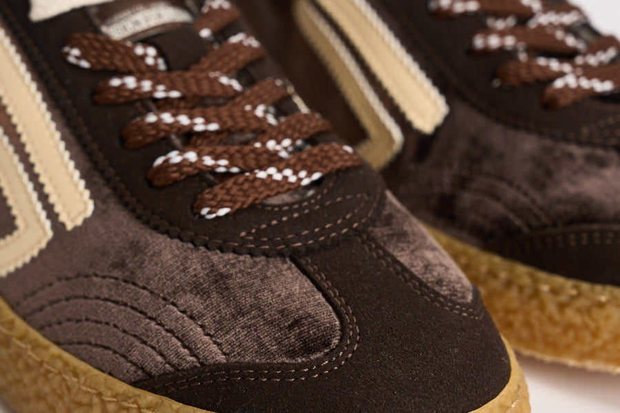 Sneakers donna Velvet marrone e giallo pastello PU601X 025 PURAAI 