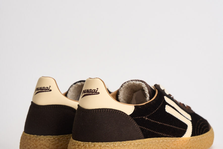 Sneakers donna Velvet marrone e giallo pastello PU601X 025 PURAAI 