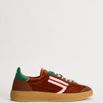 Sneakers donna Velvet marrone, rosa e verde PU601X 044 PURAAI 