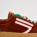 Sneakers donna Velvet marrone, rosa e verde PU601X 044 PURAAI 