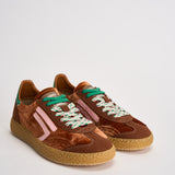 Sneakers donna Velvet marrone, rosa e verde PU601X 044 PURAAI 