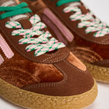 Sneakers donna Velvet marrone, rosa e verde PU601X 044 PURAAI 