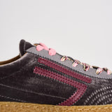Sneakers donna Velvet grigie, rosa e bordeaux PU601X 060 PURAAI 
