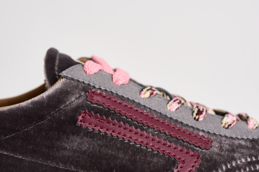 Sneakers donna Velvet grigie, rosa e bordeaux PU601X 060 PURAAI 