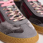 Sneakers donna Velvet grigie, rosa e bordeaux PU601X 060 PURAAI 