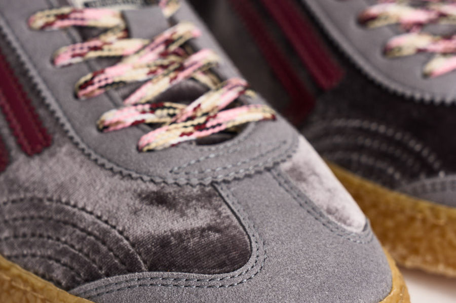 Sneakers donna Velvet grigie, rosa e bordeaux PU601X 060 PURAAI 