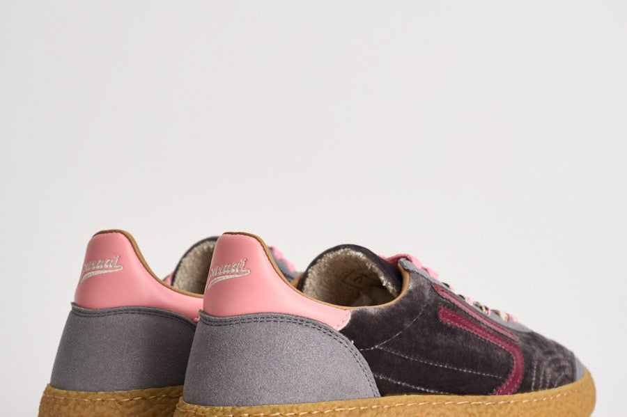 Sneakers donna Velvet grigie, rosa e bordeaux PU601X 060 PURAAI 
