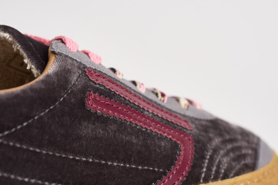 Sneakers donna Velvet grigie, rosa e bordeaux PU601X 060 PURAAI 