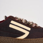 Sneakers donna marroni, bordeaux e panna PU601X 067 PURAAI 