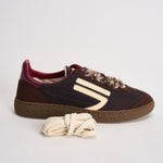 Sneakers donna marroni, bordeaux e panna PU601X 067 PURAAI 
