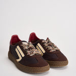 Sneakers donna marroni, bordeaux e panna PU601X 067 PURAAI 