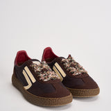 Sneakers donna marroni, bordeaux e panna PU601X 067 PURAAI 