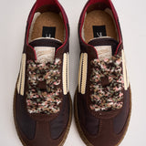 Sneakers donna marroni, bordeaux e panna PU601X 067 PURAAI 