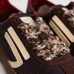Sneakers donna marroni, bordeaux e panna PU601X 067 PURAAI 