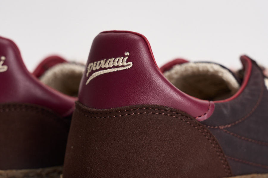 Sneakers donna marroni, bordeaux e panna PU601X 067 PURAAI 
