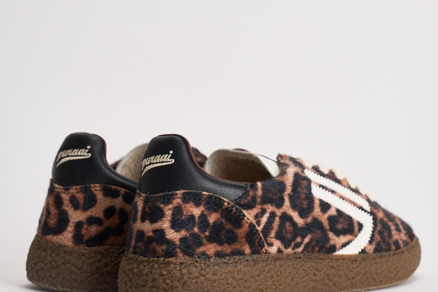 Sneakers donna animalier marrone e nera PU601X 072 PURAAI 