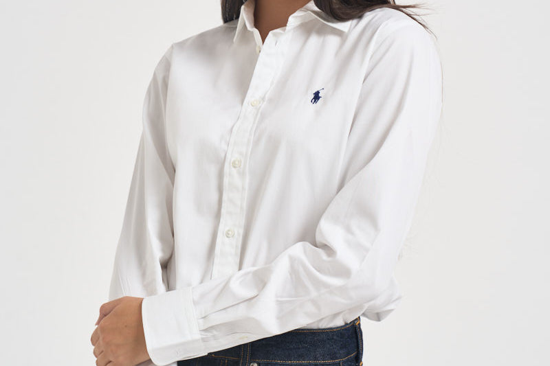 Camicia donna in cotone bianca 211891376 001 RALPH LAUREN 