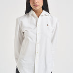 Camicia donna in cotone Oxford bianca 211891377 003 RALPH LAUREN 