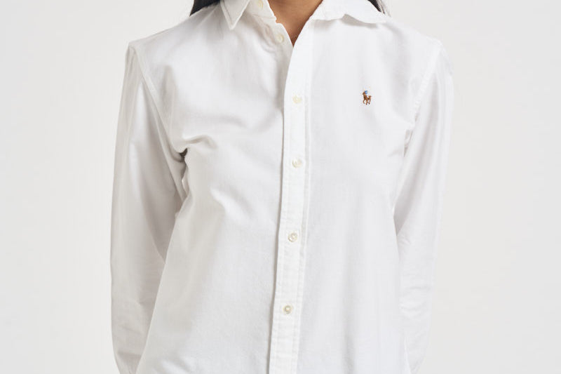 Camicia donna in cotone Oxford bianca 211891377 003 RALPH LAUREN 