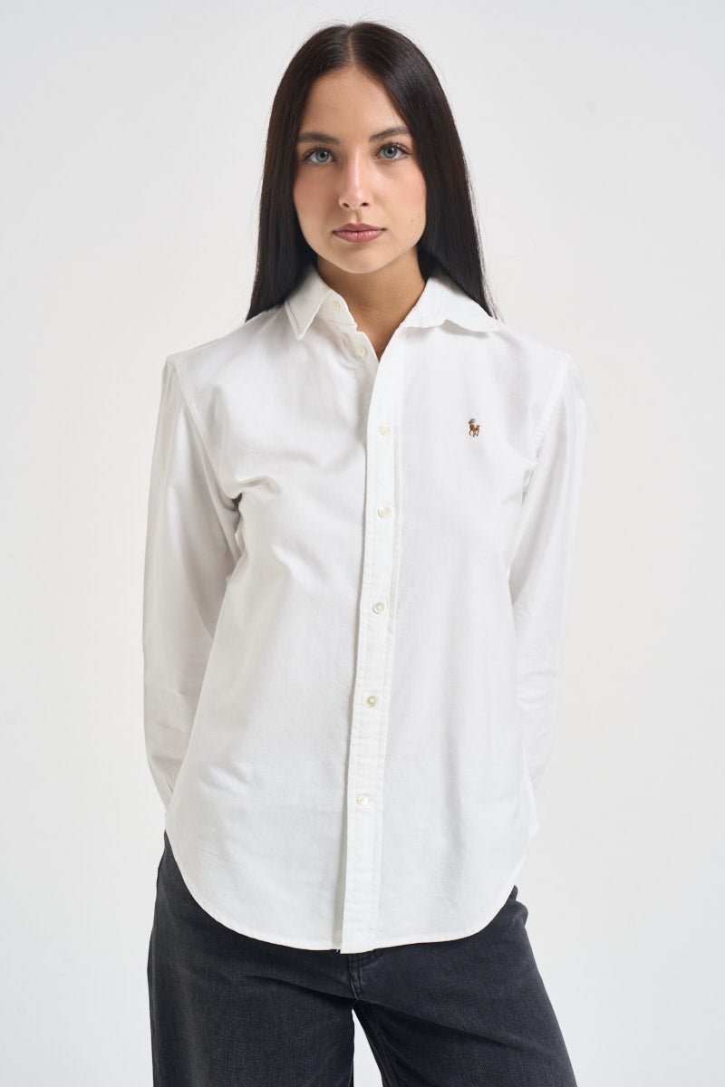 Camicia donna in cotone Oxford bianca 211891377 003 RALPH LAUREN 