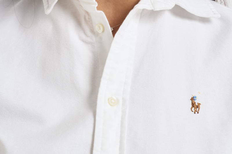 Camicia donna in cotone Oxford bianca 211891377 003 RALPH LAUREN 