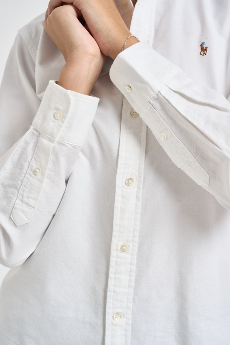 Camicia donna in cotone Oxford bianca 211891377 003 RALPH LAUREN 